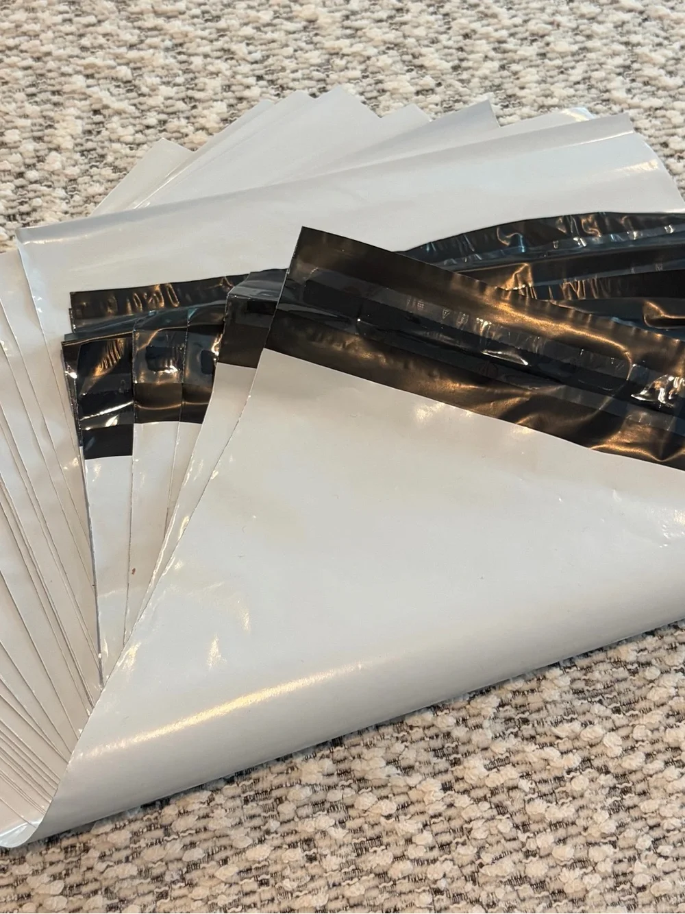 25 White Poly Mailers 10” x 13”
